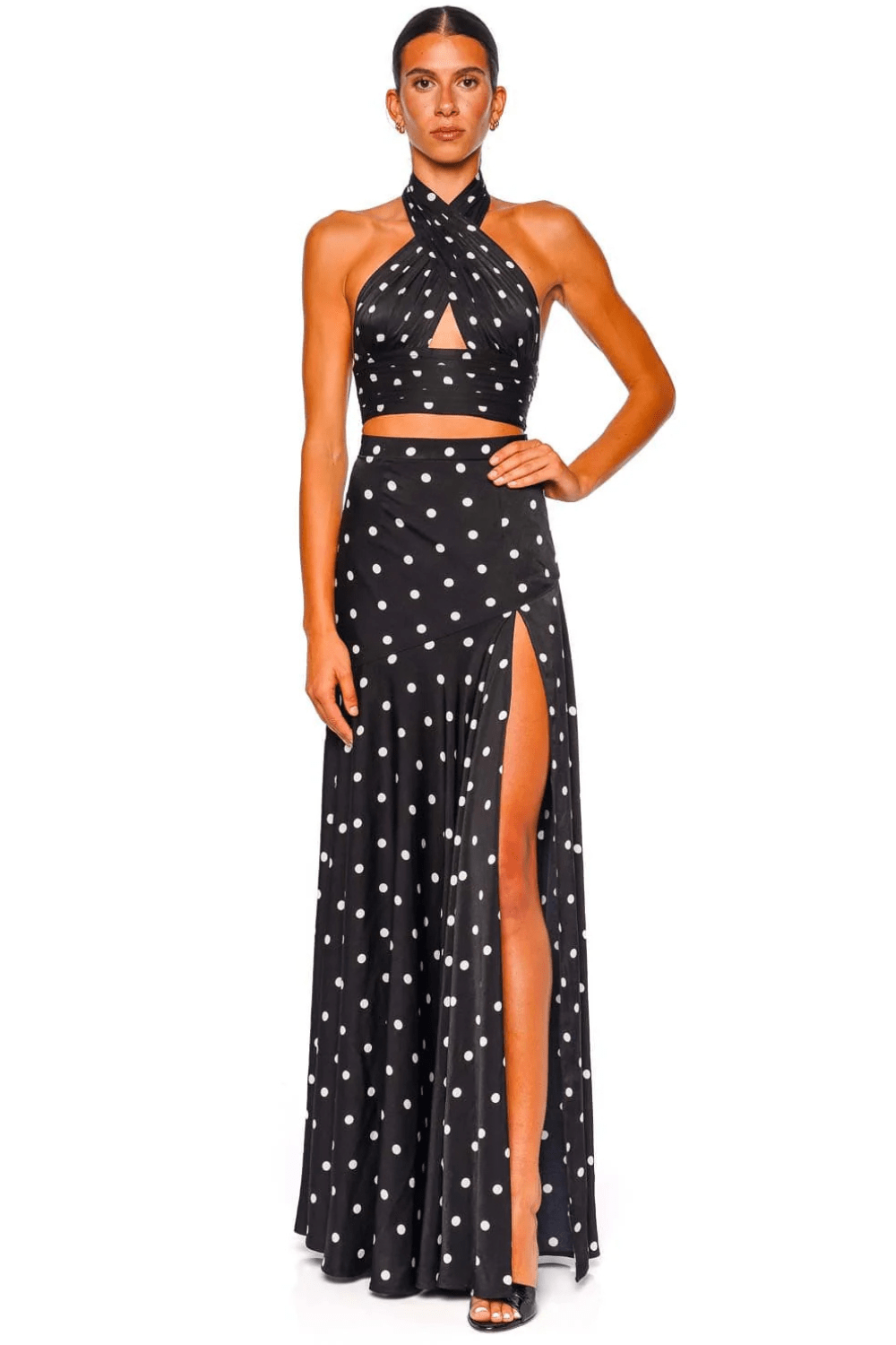 Bronx and Banco Cleopatra Polka Dot Maxi Skirt Set