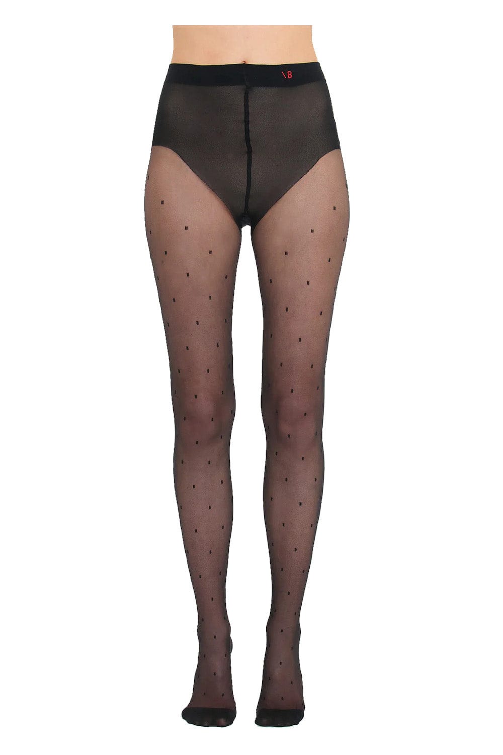 Victoria Beckham Sheer Black Polka Dot Tights