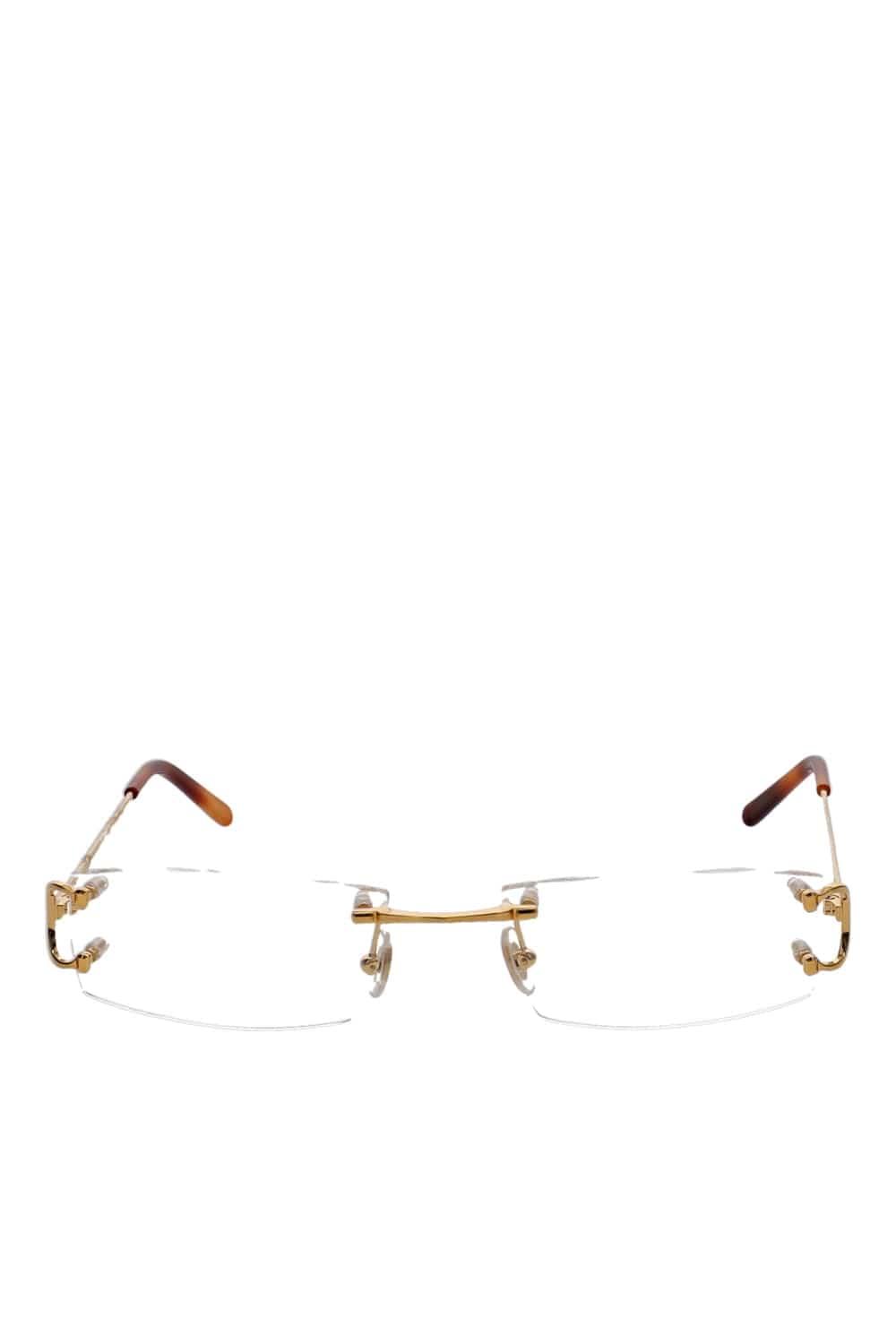 Cartier Eyewear Cartier Gold Rimless Eyeglasses