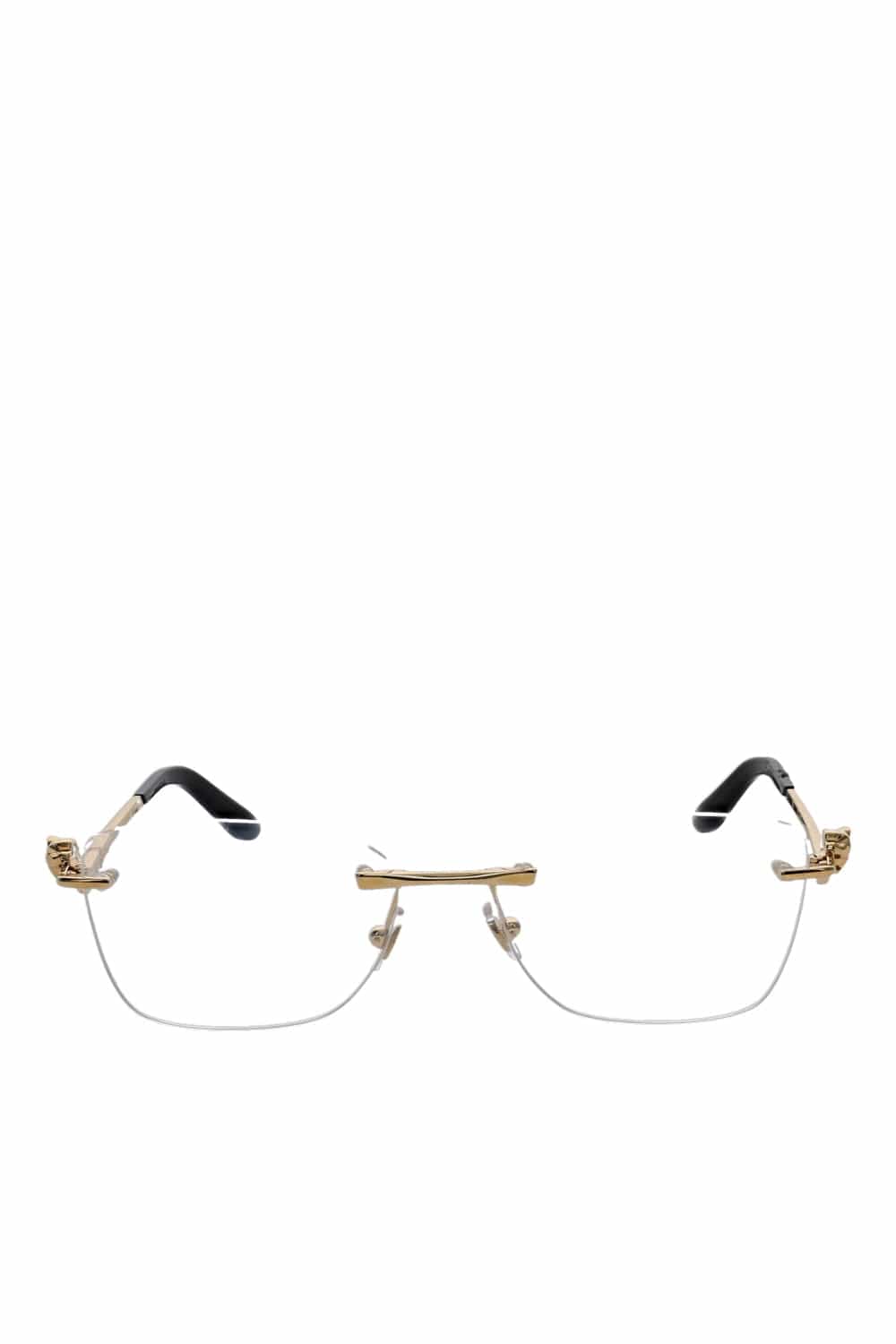 Cartier Eyewear Cartier Frameless Glasses with Gold Accents