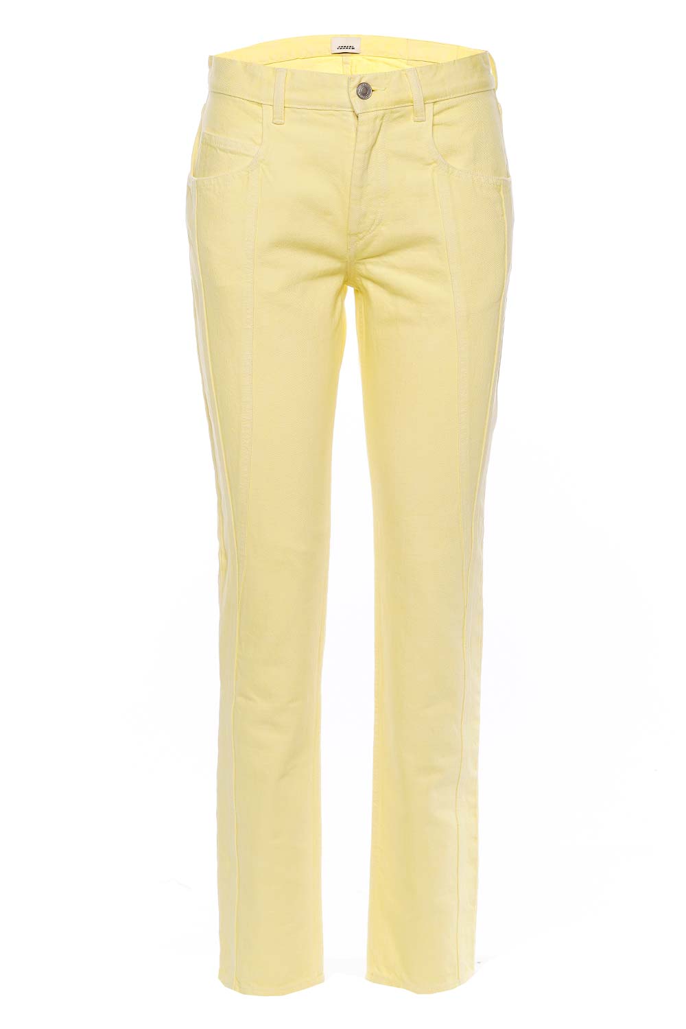 Pale yellow skinny jeans best sale