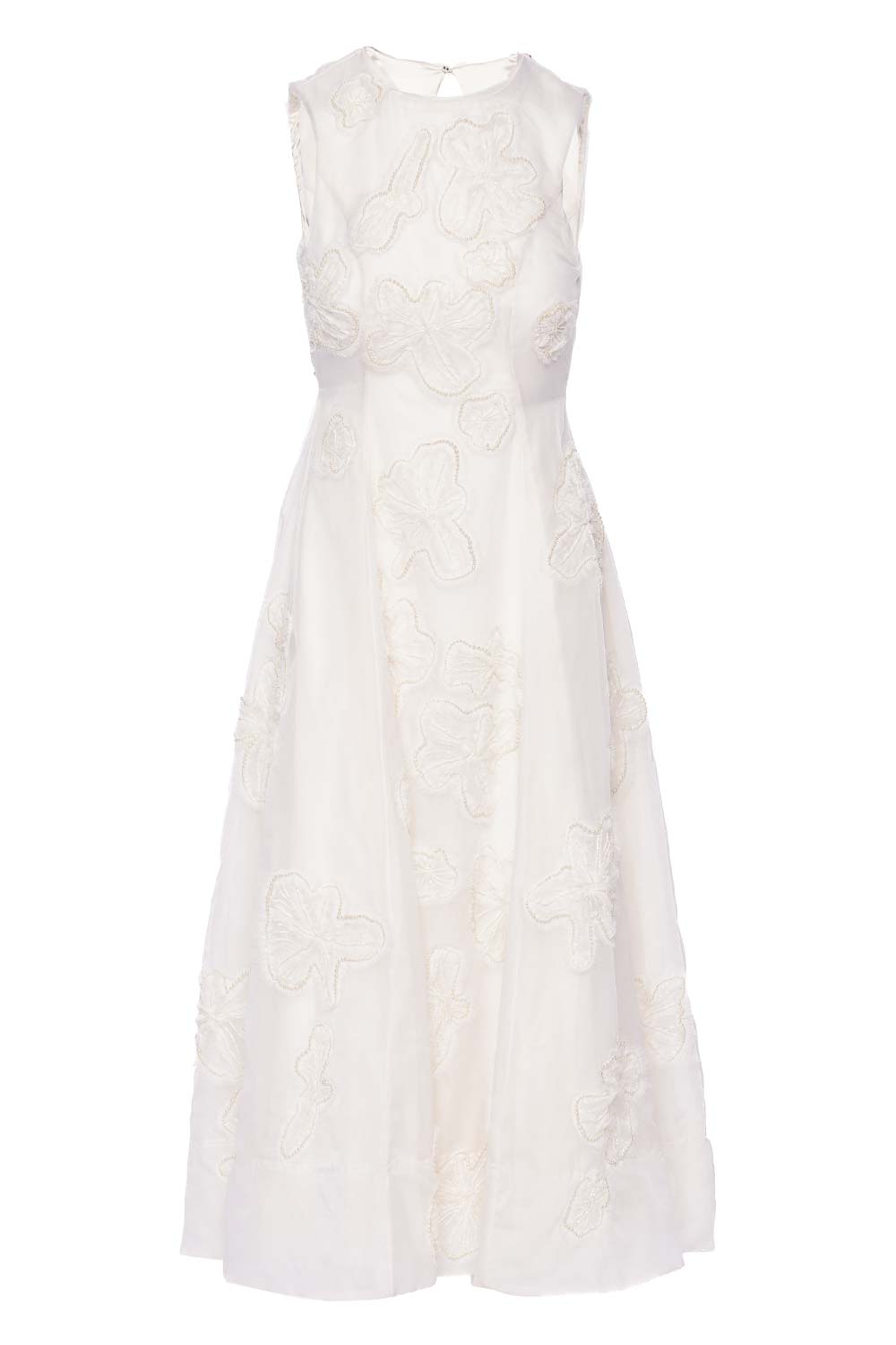 Aje. Vera Beaded Flower Midi Dress