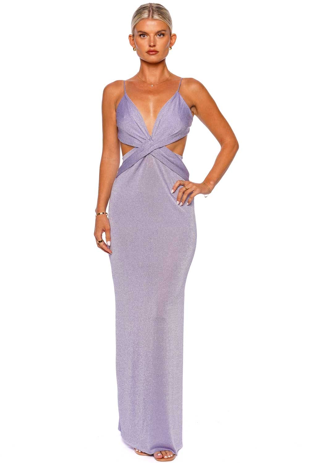 BAOBAB Arlett Lavender Cut Out Maxi Dress