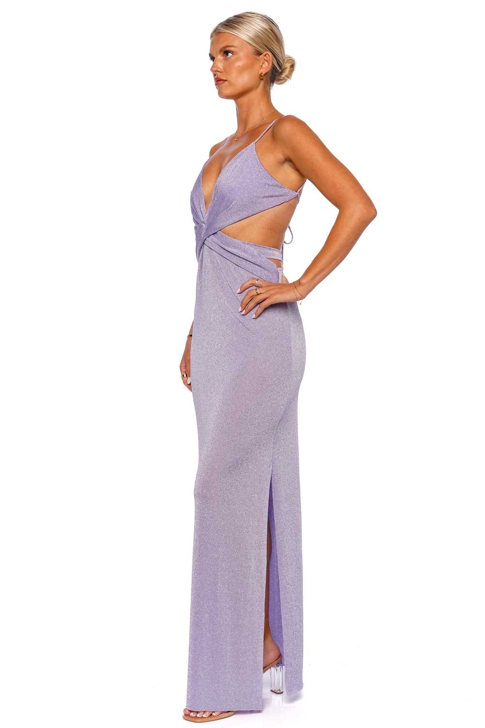 BAOBAB Arlett Lavender Cut Out Maxi Dress