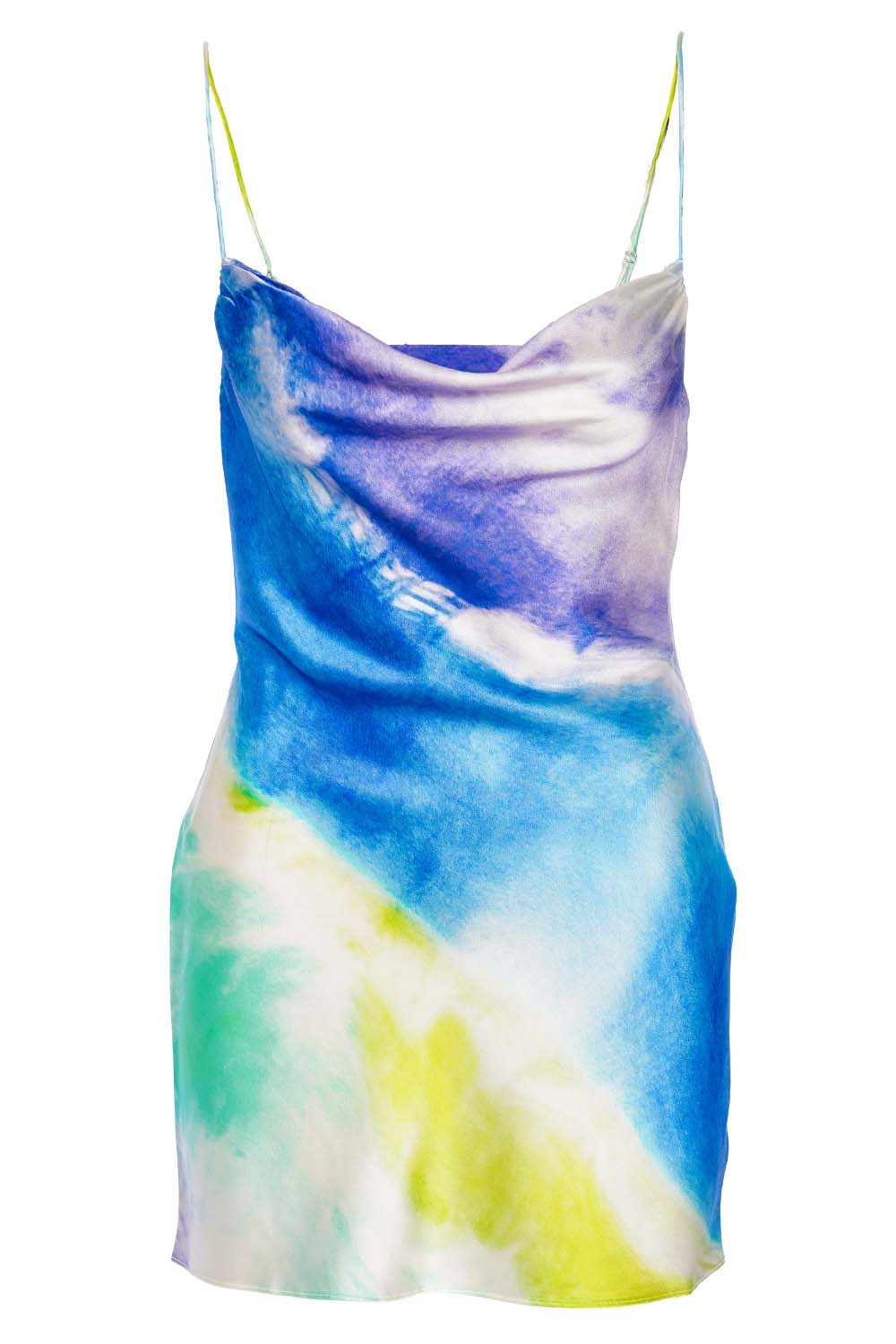 Retrofête Rylynn Watercolor Wave Silk Mini Dress