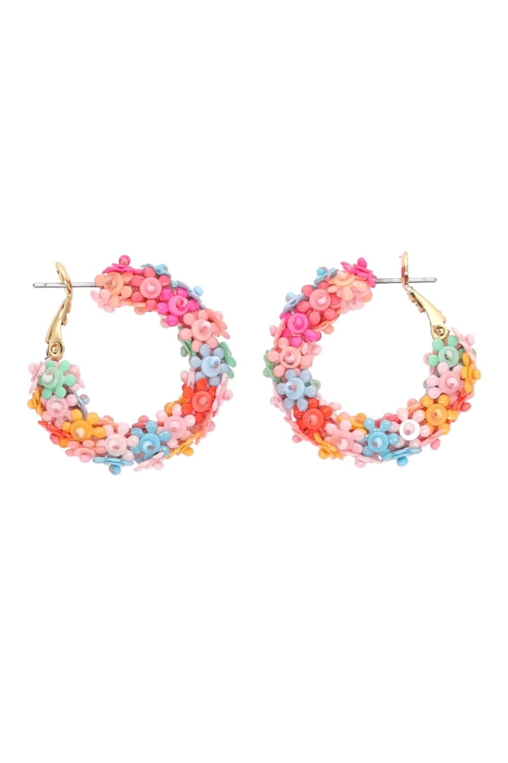 Mignonne Gavigan Amalfi Floral Embellished Hoop Earrings