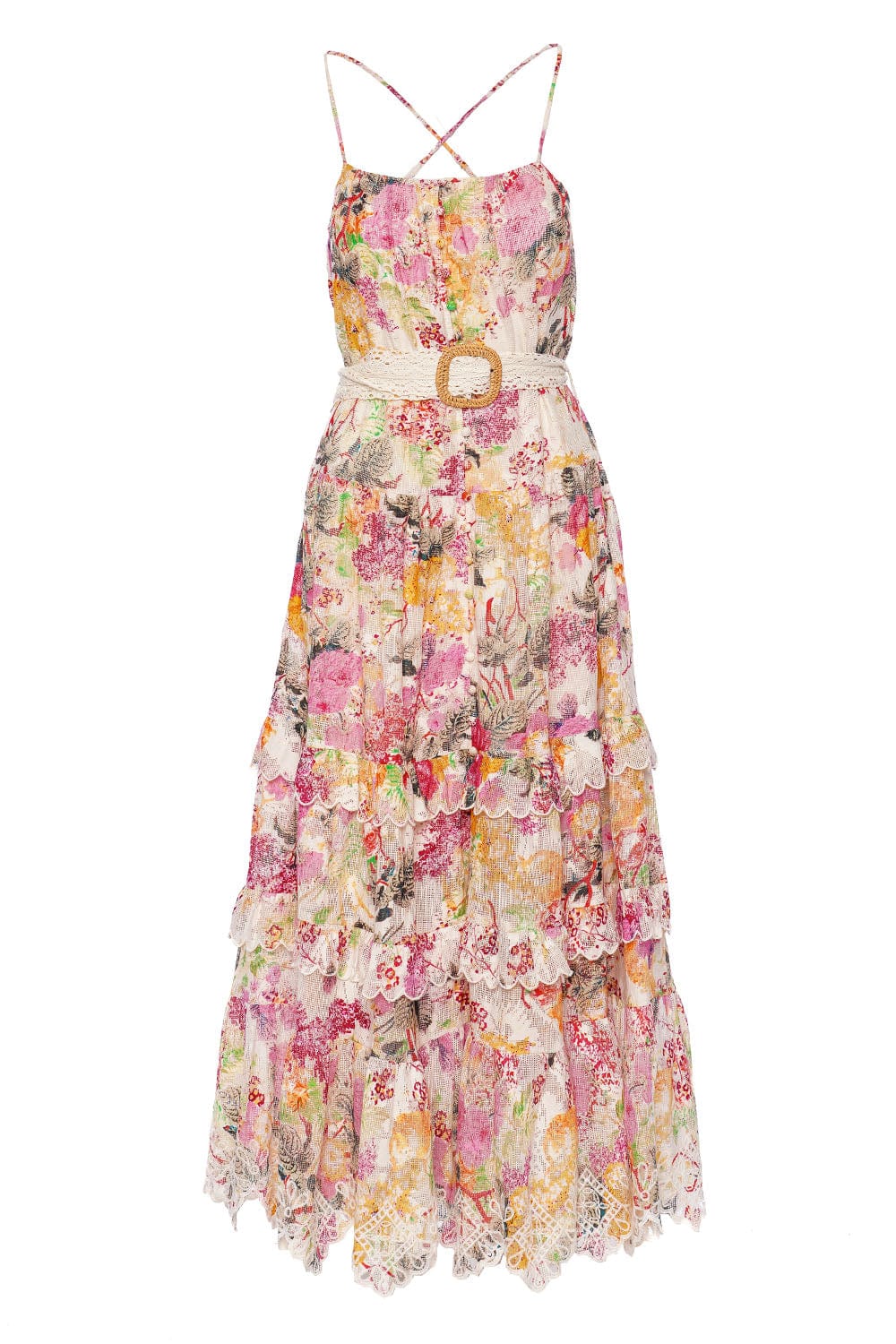 Hemant and Nandita Charu Floral Embroidered Maxi Dress
