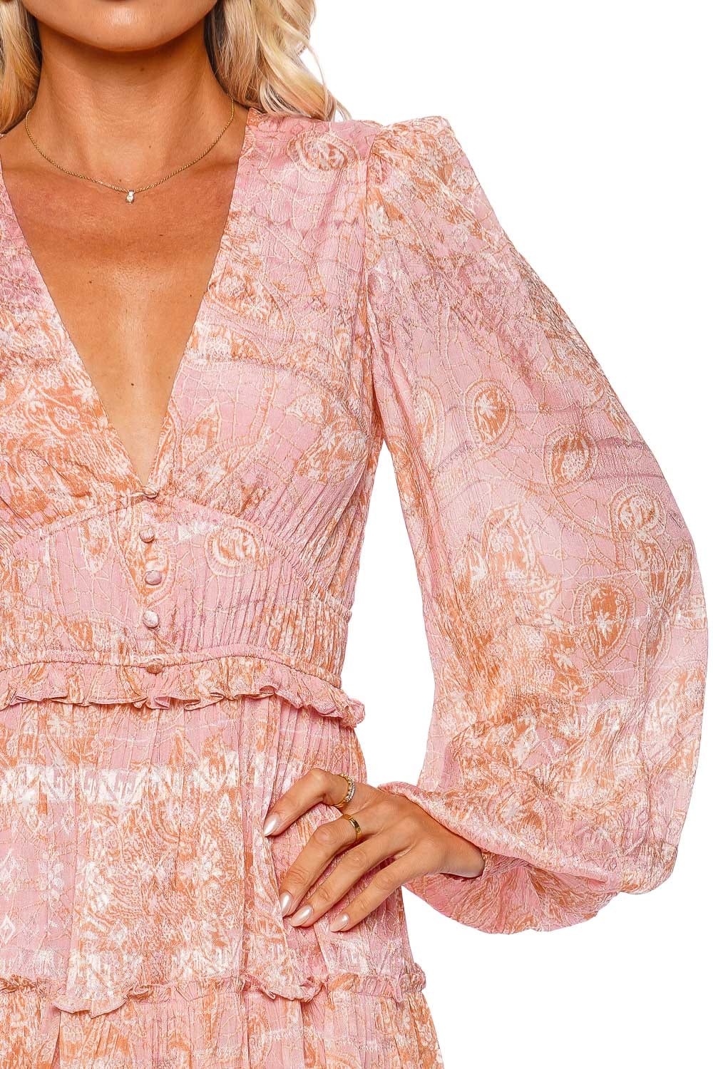 Hemant and Nandita Pakhi Long Sleeve Mini Dress