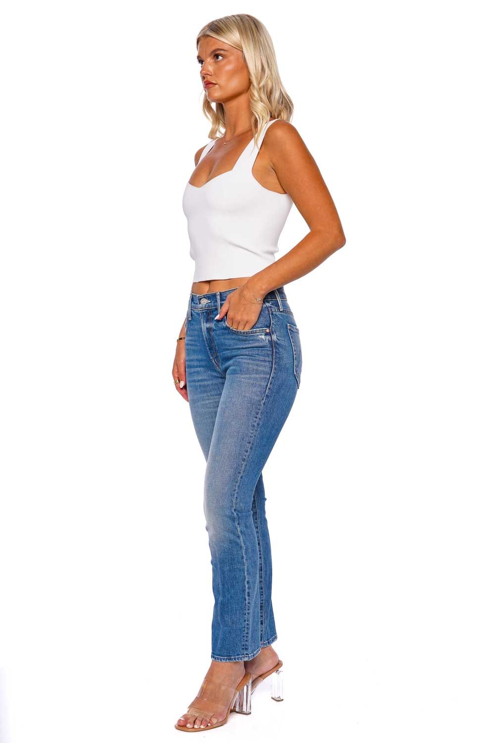 MOTHER Denim The Rascal Mid-Rise Ankle Jeans