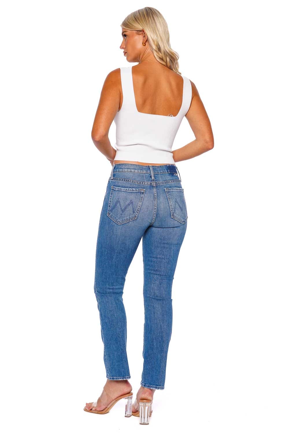 MOTHER Denim The Rascal Mid-Rise Ankle Jeans
