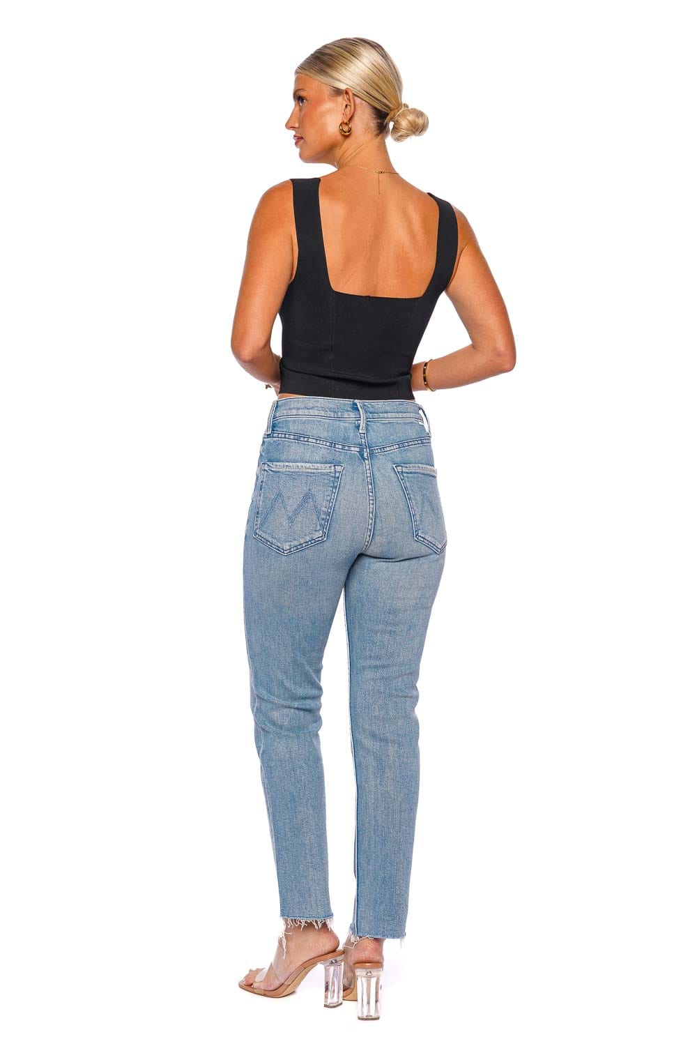 MOTHER Denim HIGH WAISTED RIDER ANKLE FRAY
