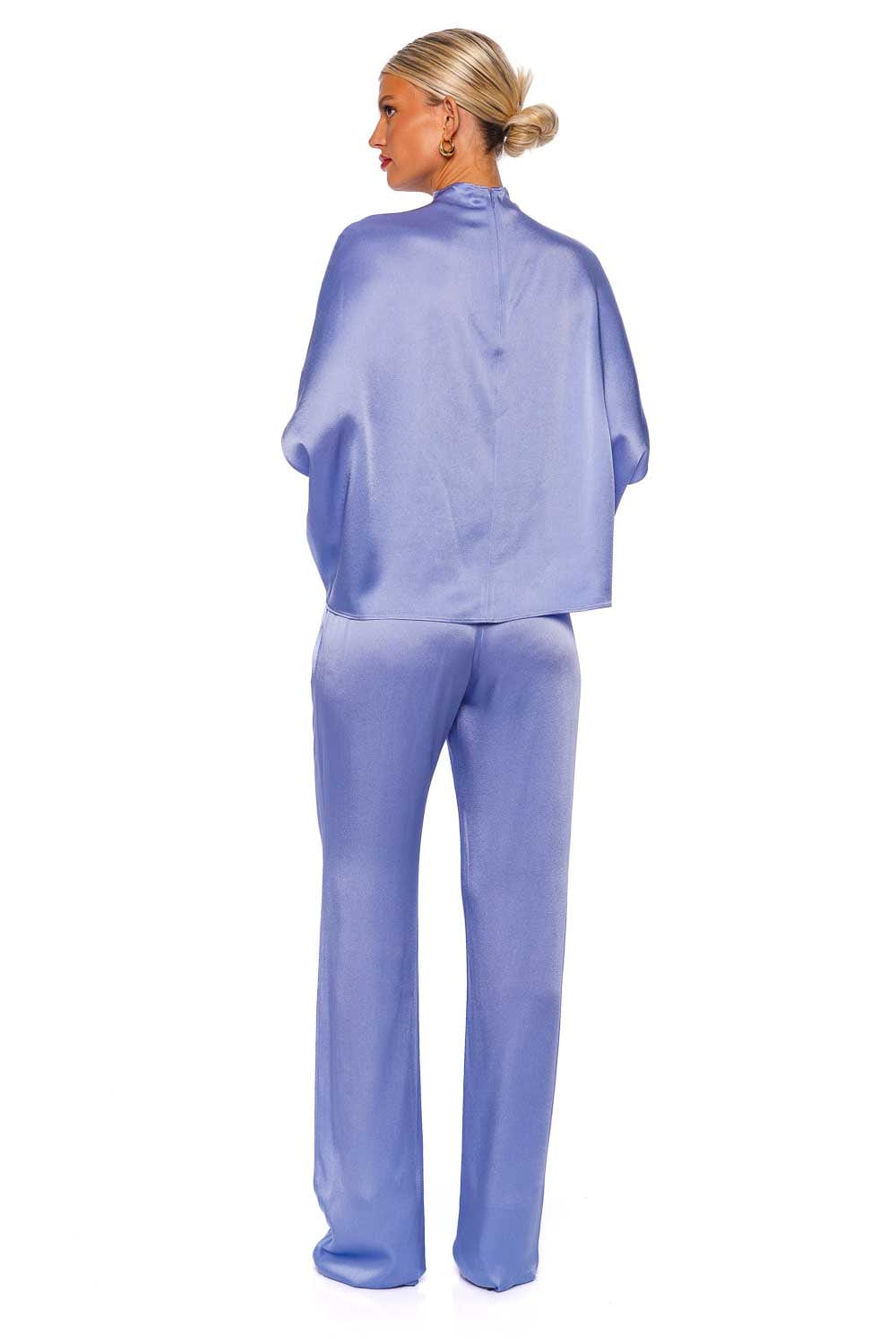 LAPOINTE Doubleface Satin High Waisted Belted Pant