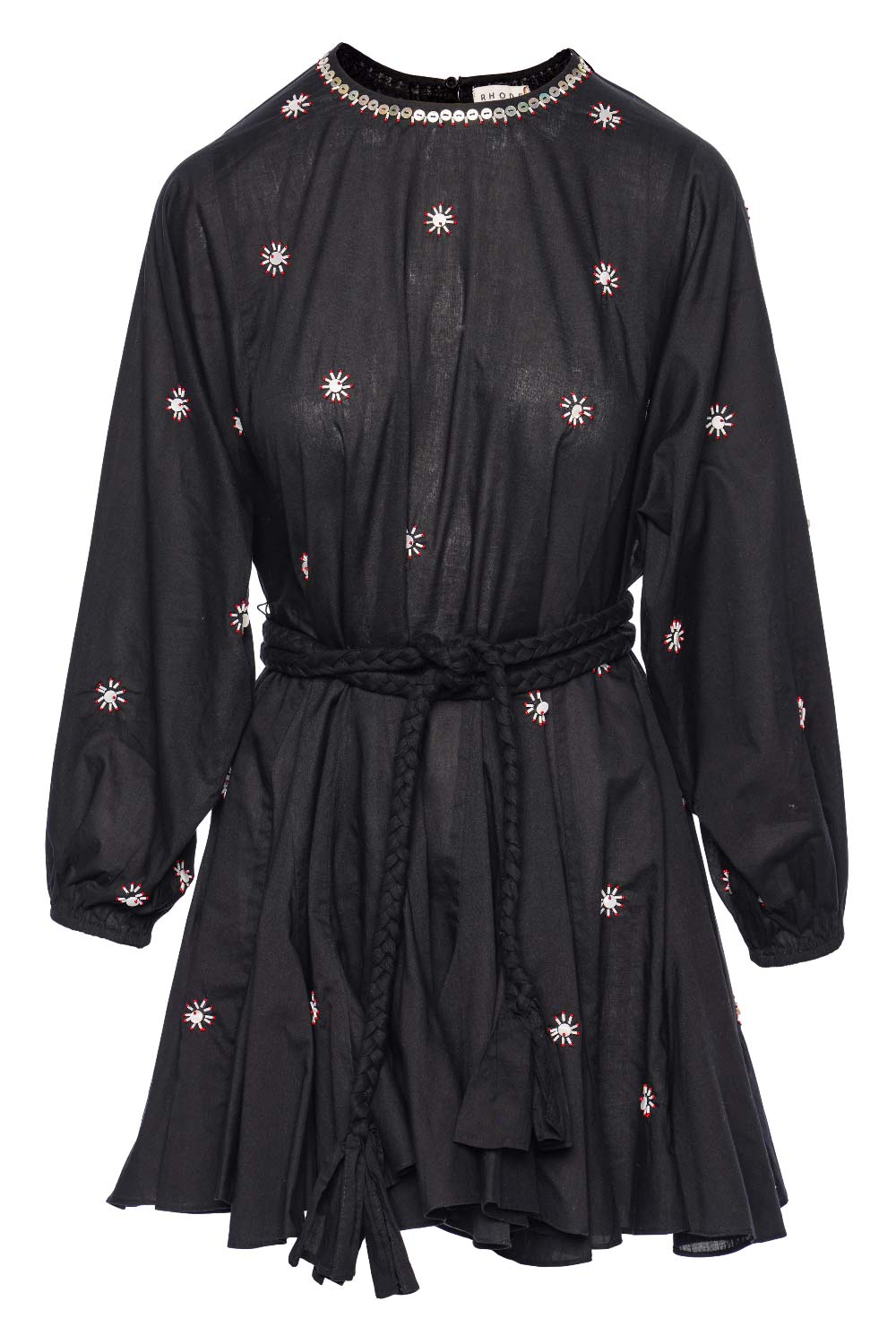 Rhode Ella Marseille Applique Belted Mini Dress