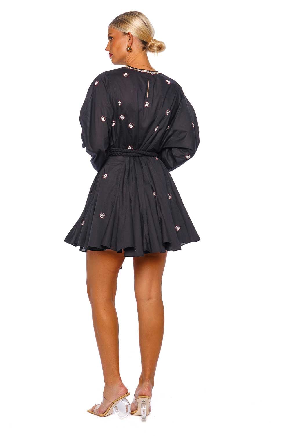 Rhode Ella Marseille Applique Belted Mini Dress