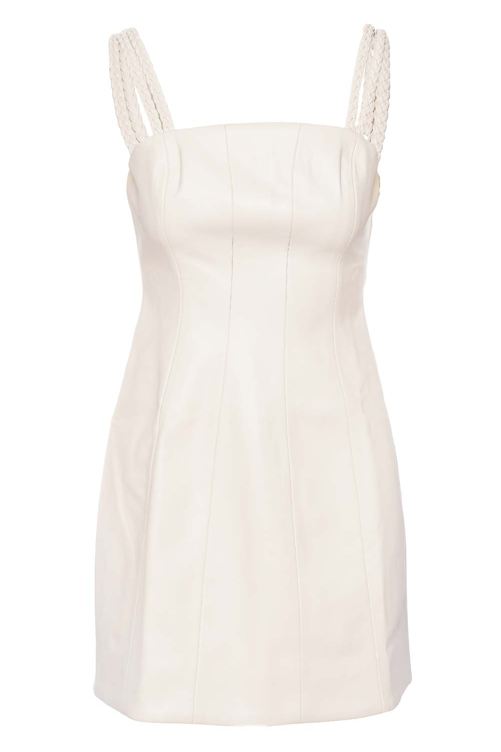 Aje. Osa Braided Vegan Leather Mini Dress