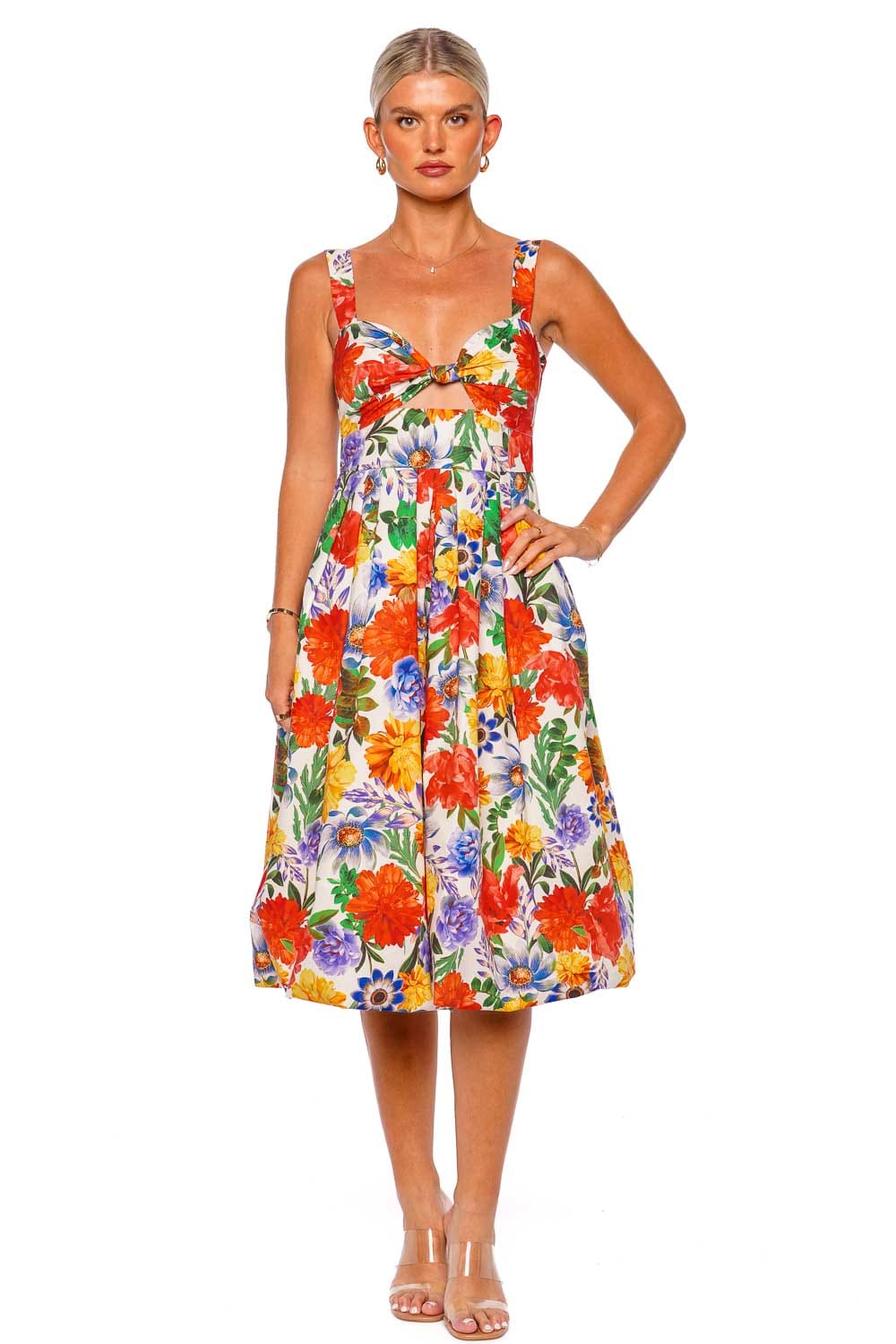 Cara Cara Lauren Egret Blossom Mini Dress