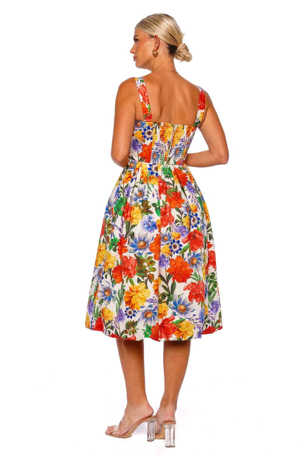 Cara Cara Lauren Egret Blossom Mini Dress