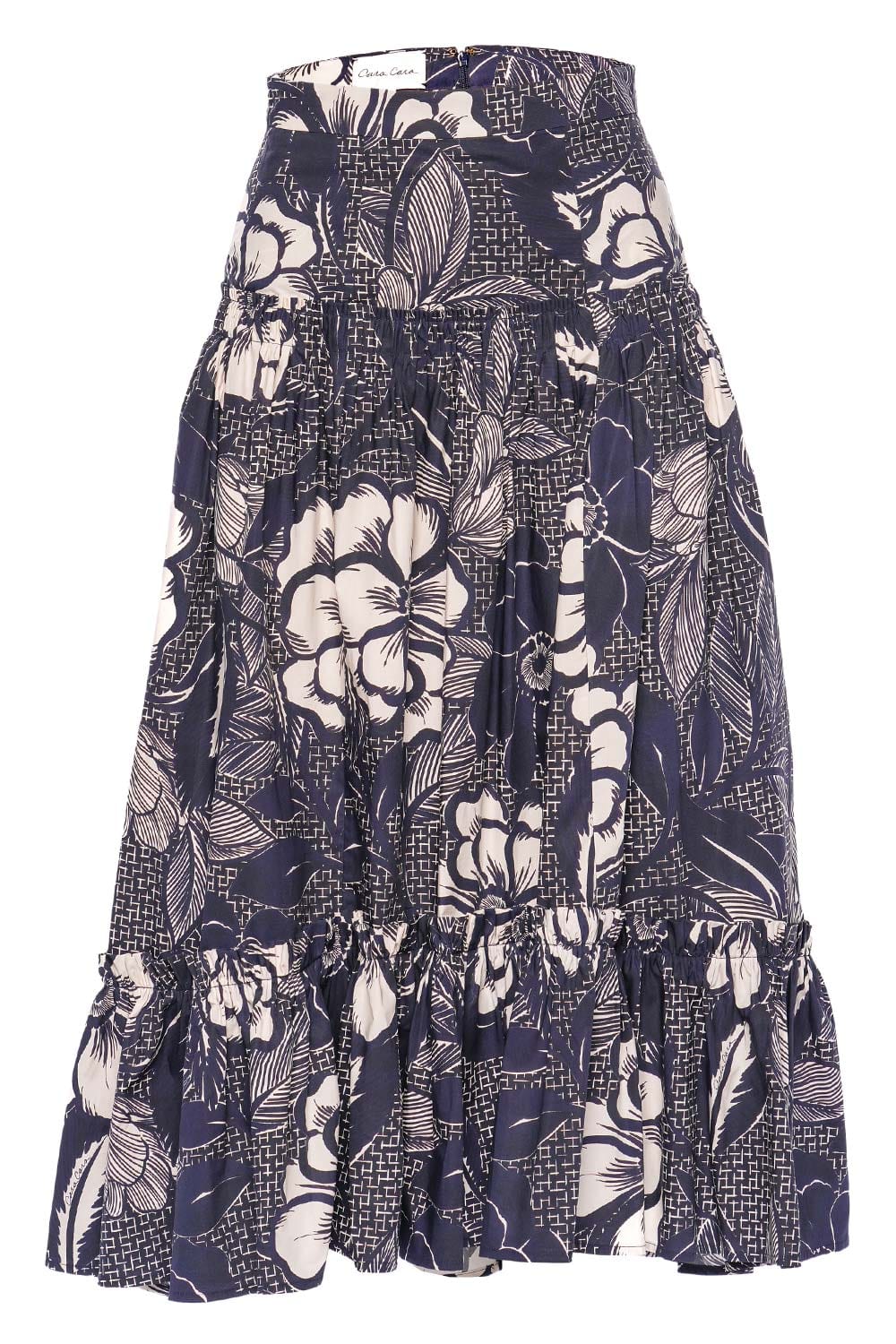 Cara Cara Tisbury Printed Cotton Midi Skirt