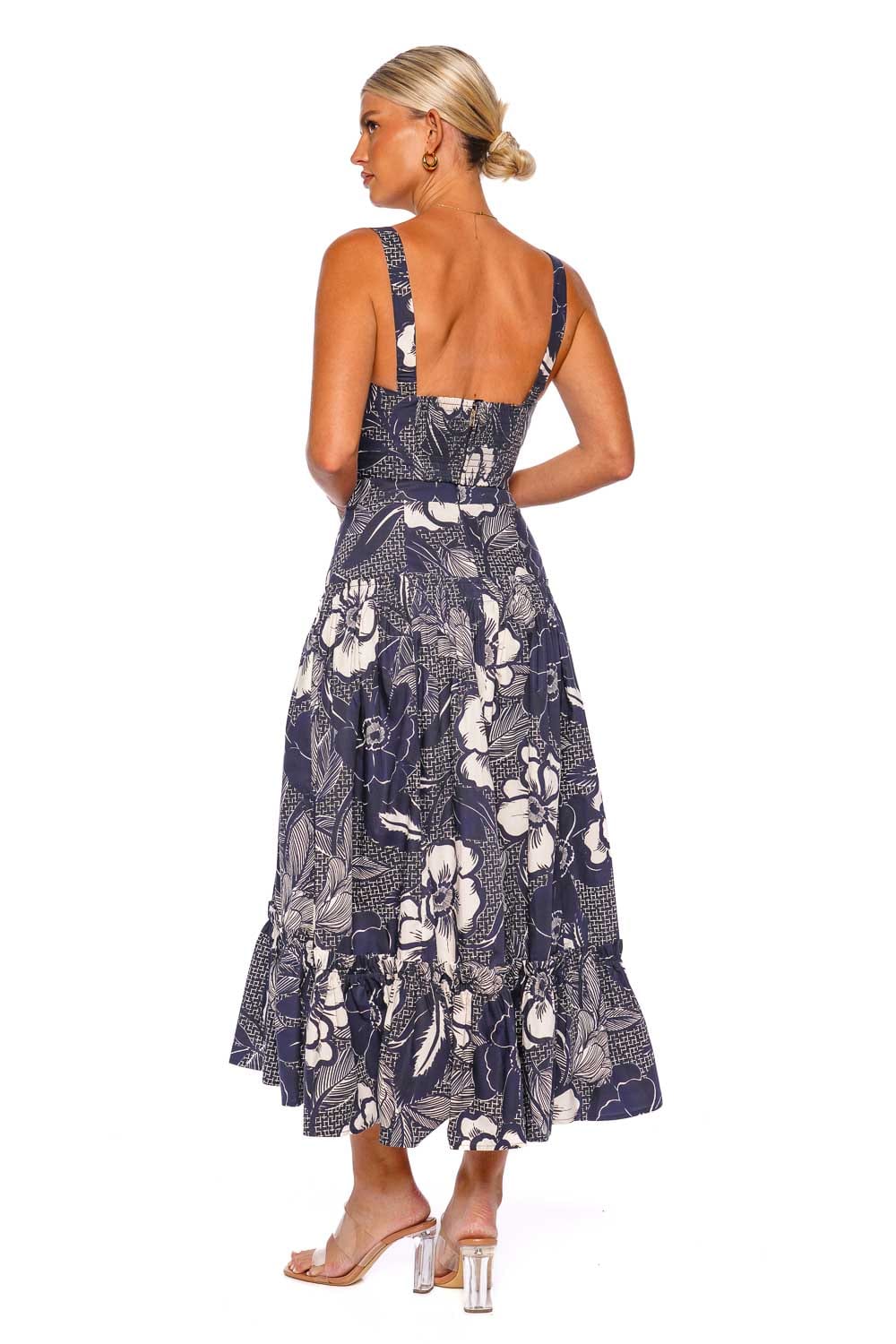 Cara Cara Tisbury Printed Cotton Midi Skirt