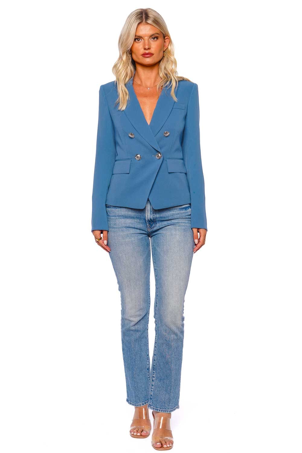 Veronica Beard Gail Lagoon Blue Dickey Jacket