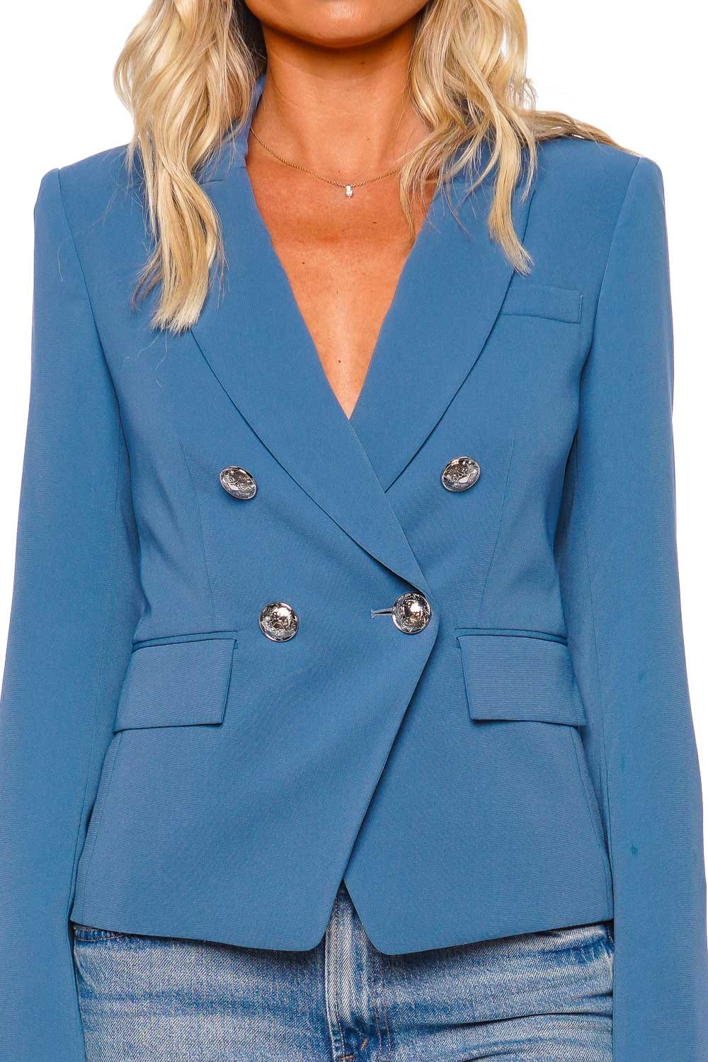 Veronica Beard Gail Lagoon Blue Dickey Jacket