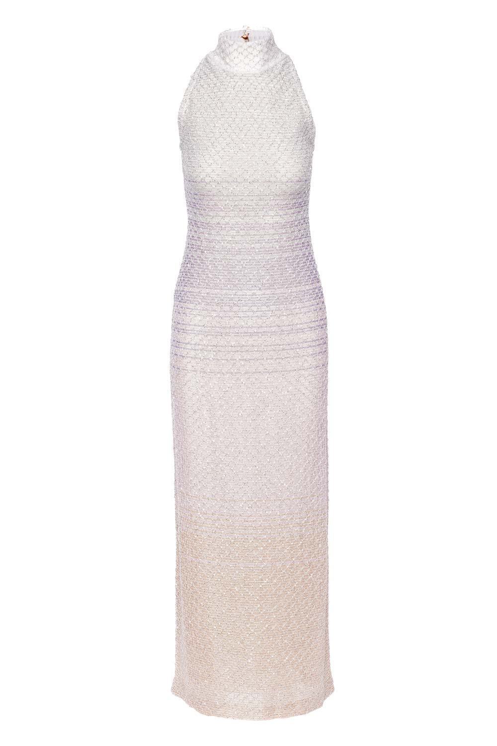 Missoni Pastel Mock Neck Sequin Maxi Dress