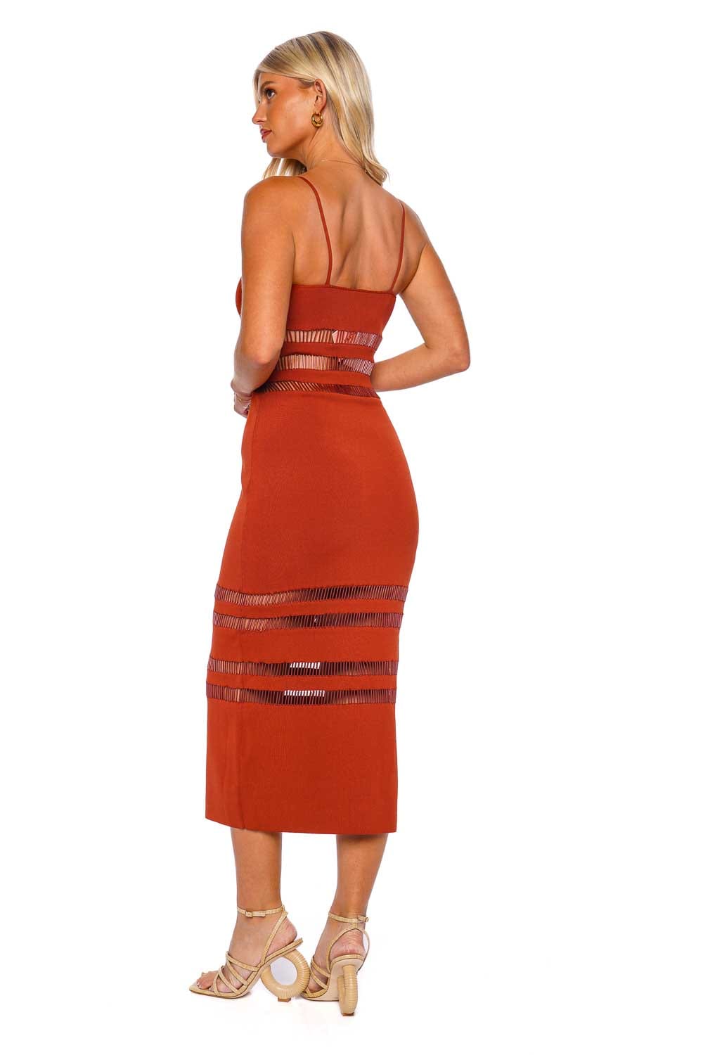 Cult Gaia Olitan Beaded Knit Midi Dress