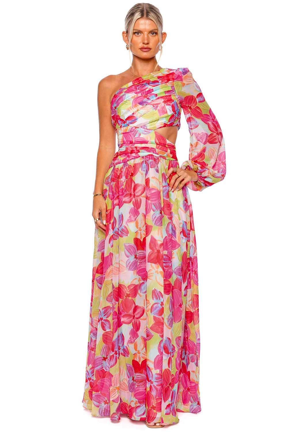 PatBO Hydra One Shoulder Maxi Dress