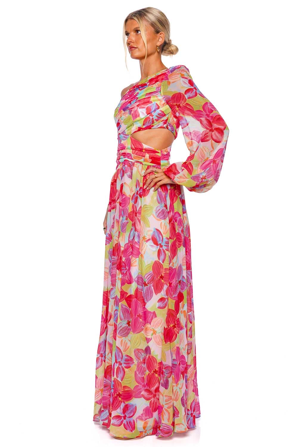 PatBO Hydra One Shoulder Maxi Dress