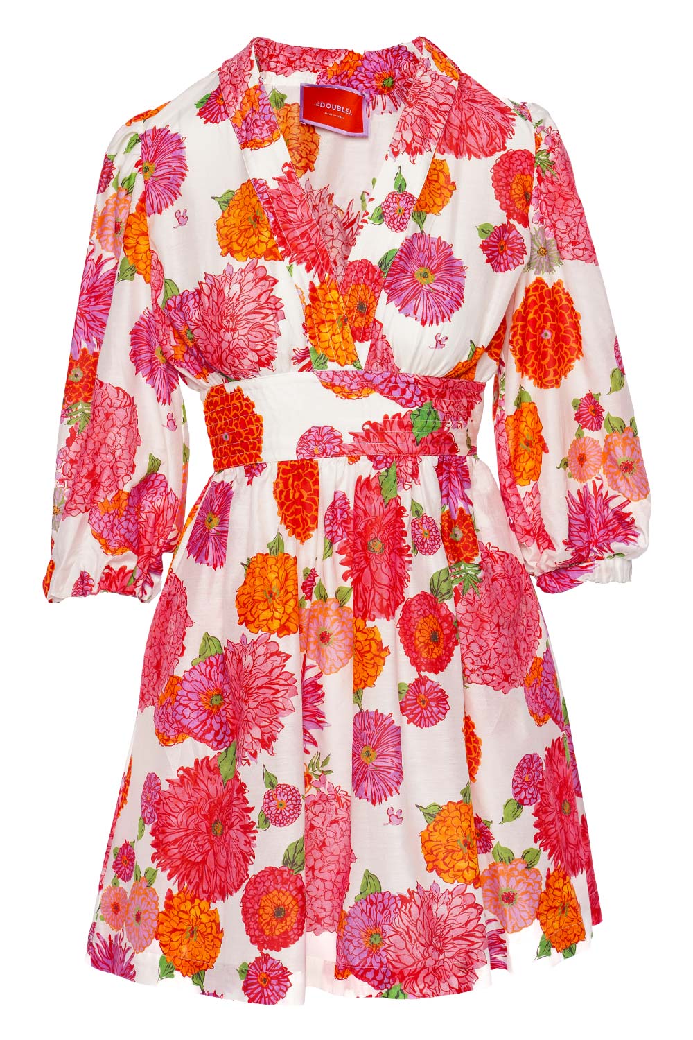 La Double J Margherita Floral Cotton Poplin Mini Dress