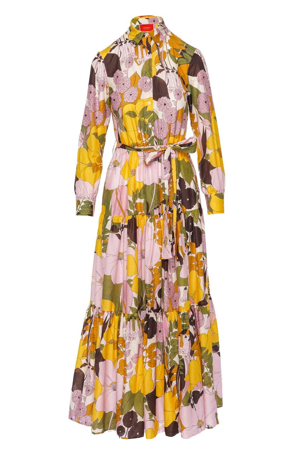 La Double J Bellini Rose Belted Maxi Dress