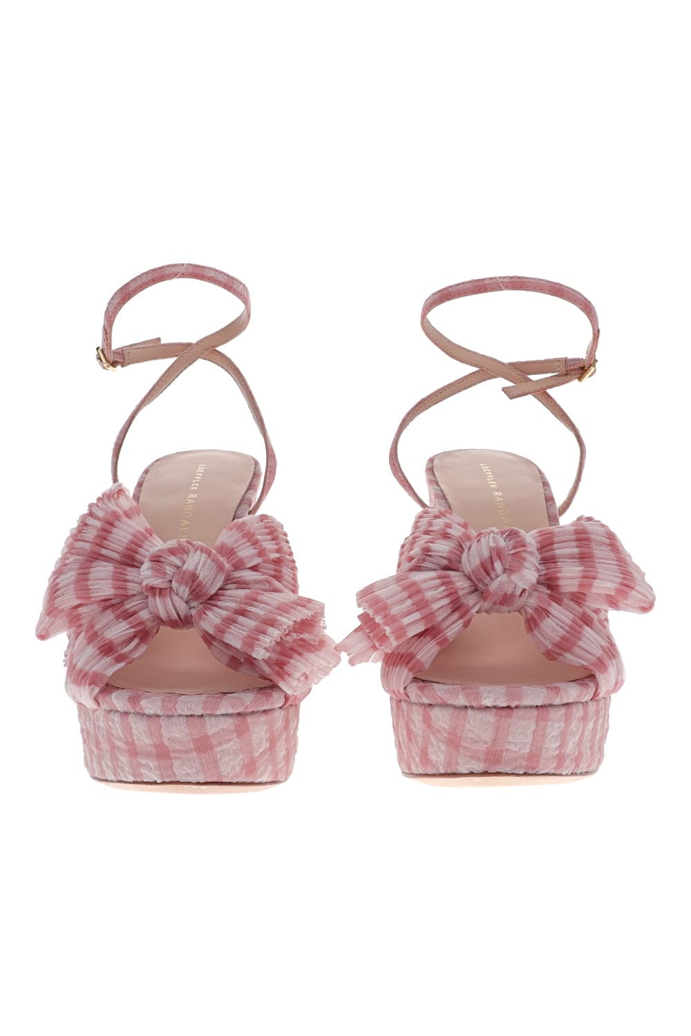 Loeffler Randall Natalia Pink Gingham Platform Sandal