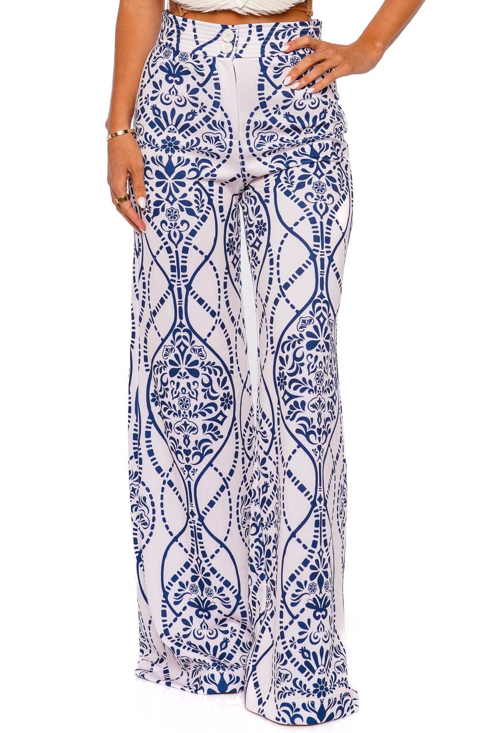 Andres Otalora Nectar Printed Wide Leg Pants