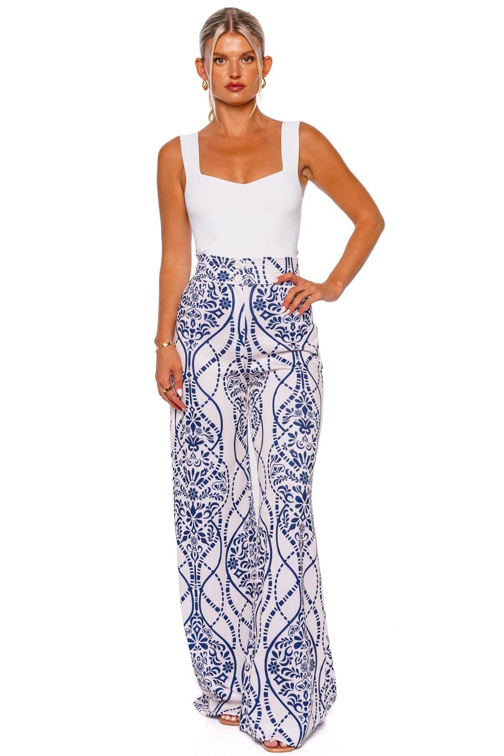 Andres Otalora Nectar Printed Wide Leg Pants