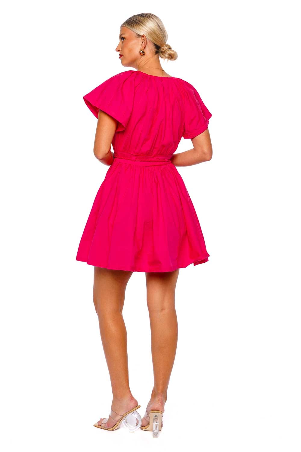 Ulla Johnson Jessa Orchid Belted Cotton Mini Dress