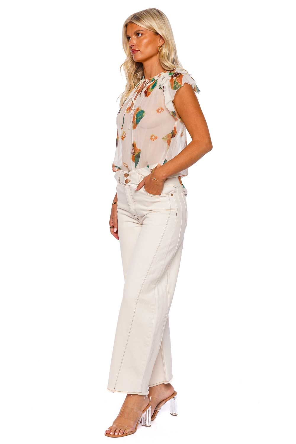 Ulla Johnson Marilyn Aurora Silk Chiffon Top