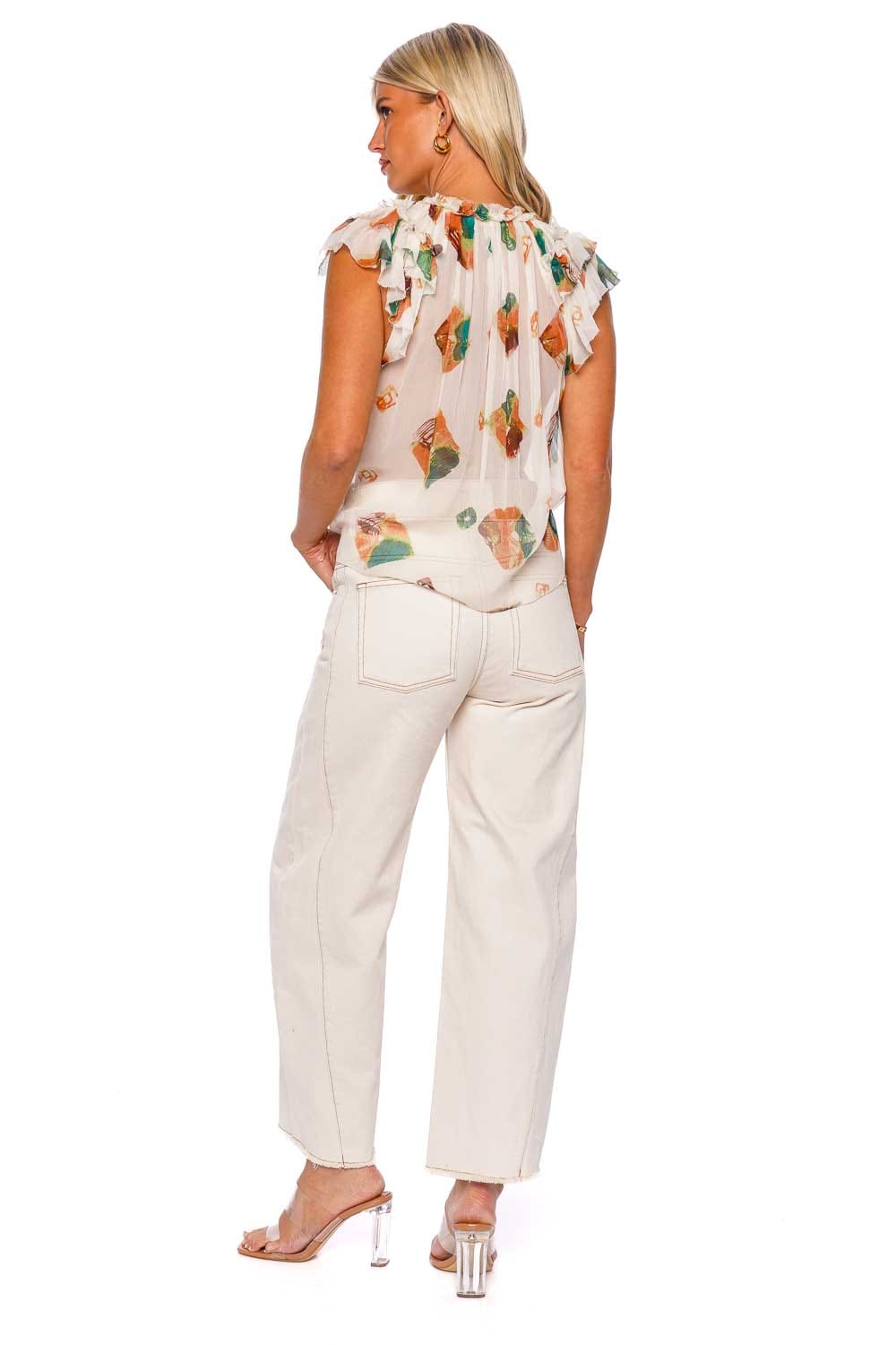 Ulla Johnson Marilyn Aurora Silk Chiffon Top