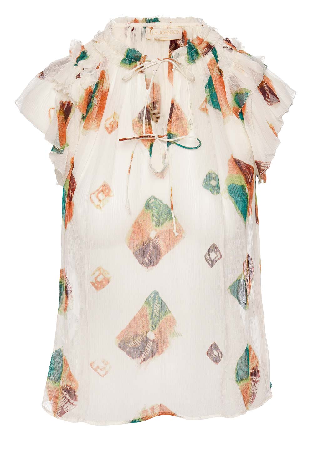Ulla Johnson Marilyn Aurora Silk Chiffon Top