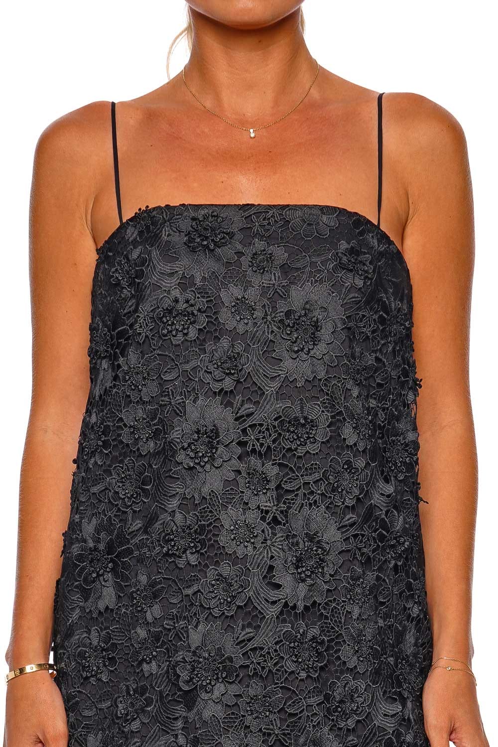 ZIMMERMANN Raie Lace Flower Mini Dress