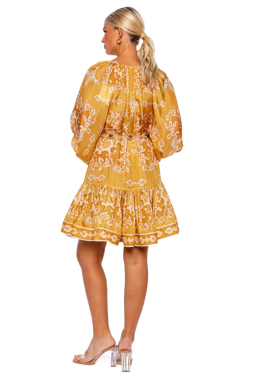 ZIMMERMANN Raie Tiered Billow Mini Dress