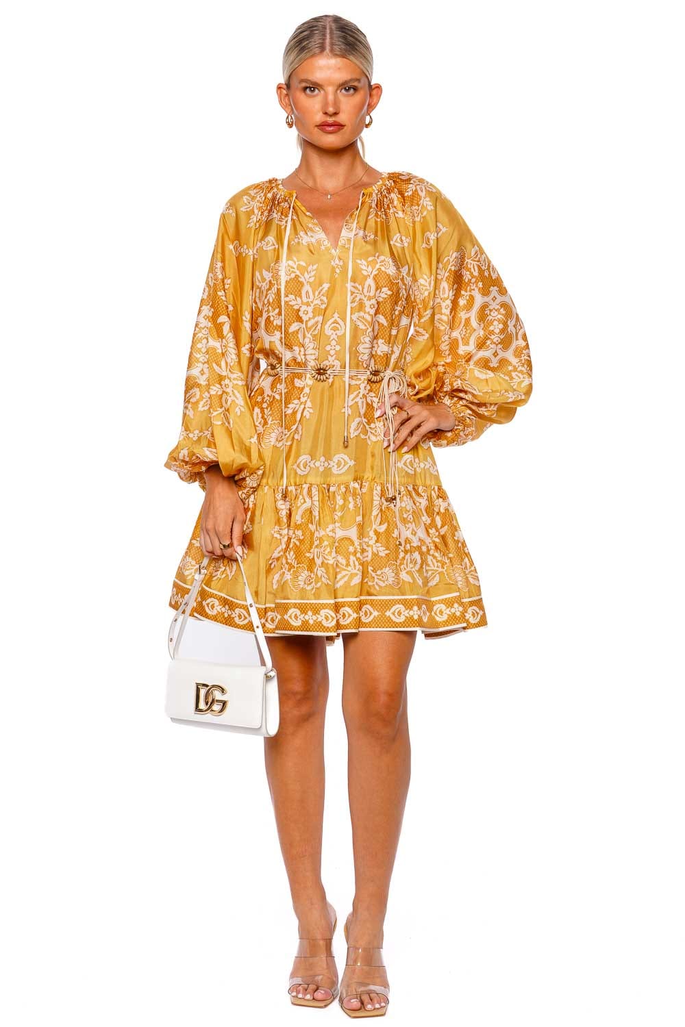 ZIMMERMANN Raie Tiered Billow Mini Dress