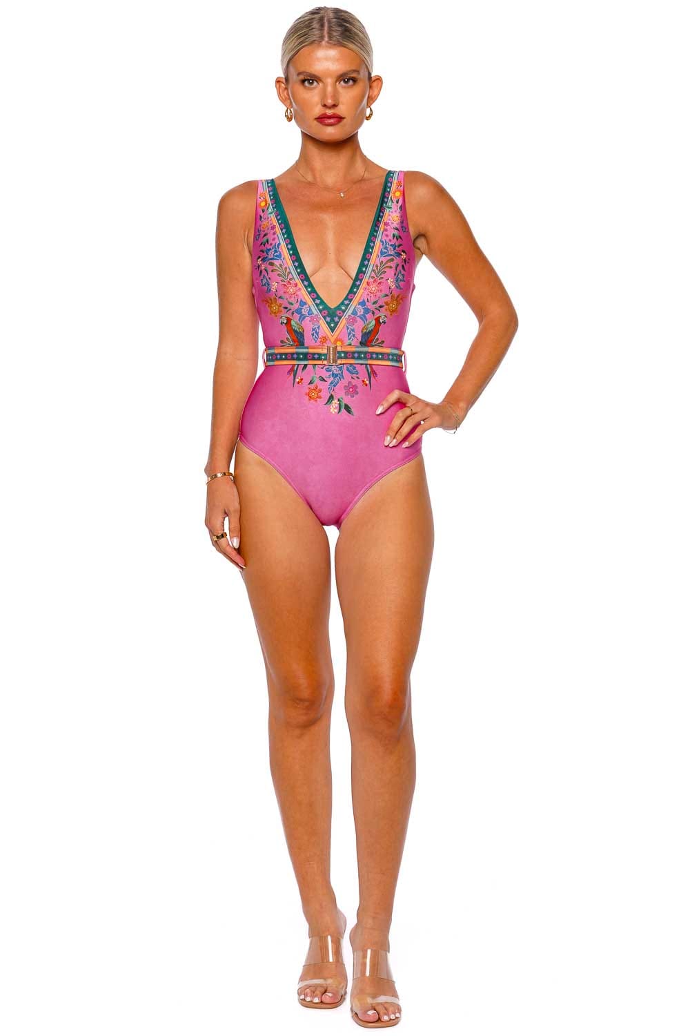 ZIMMERMANN Ginger Belted Plunge 1PC