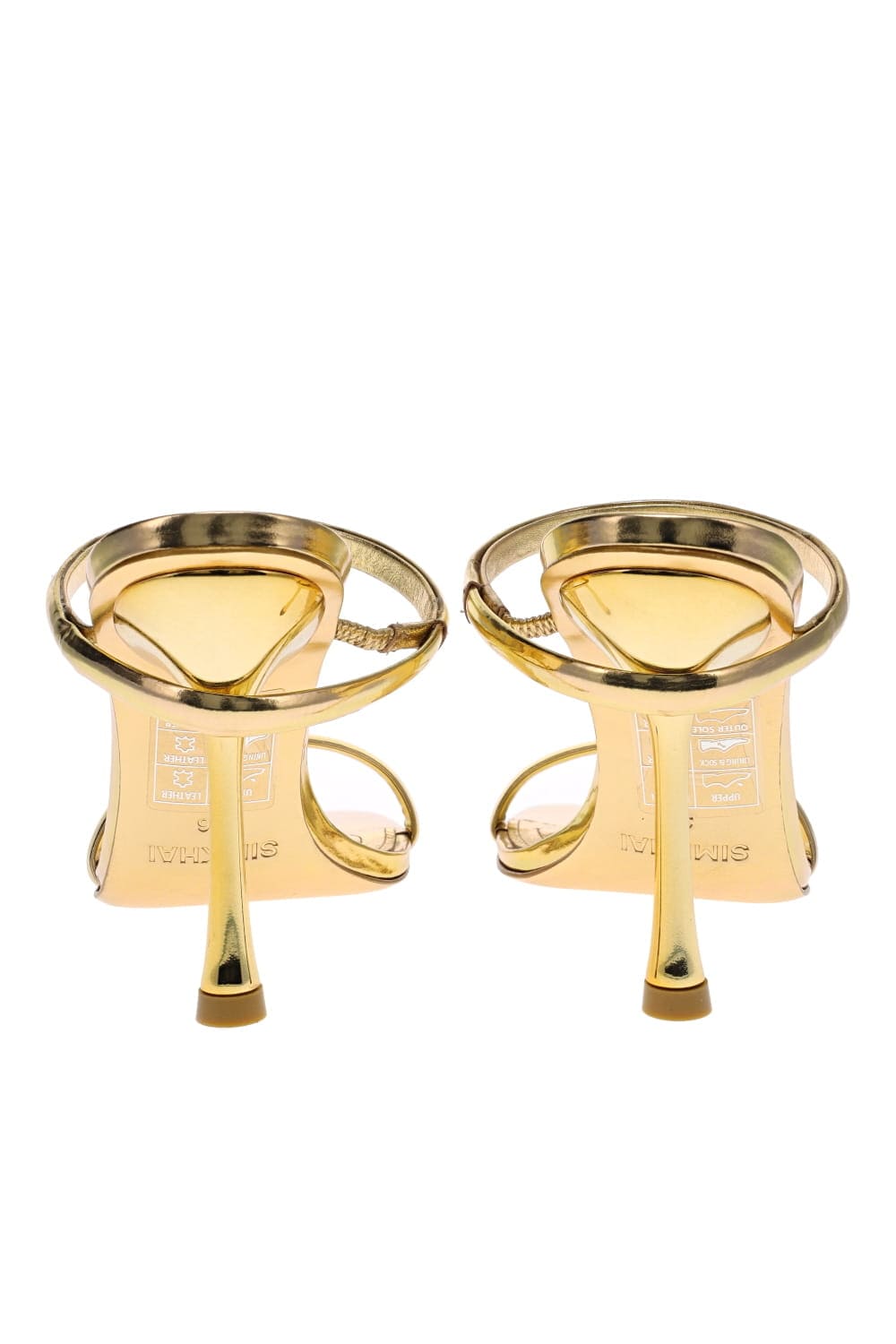Jonathan Simkhai Siren Metallic Leather Bombe Strap Heels