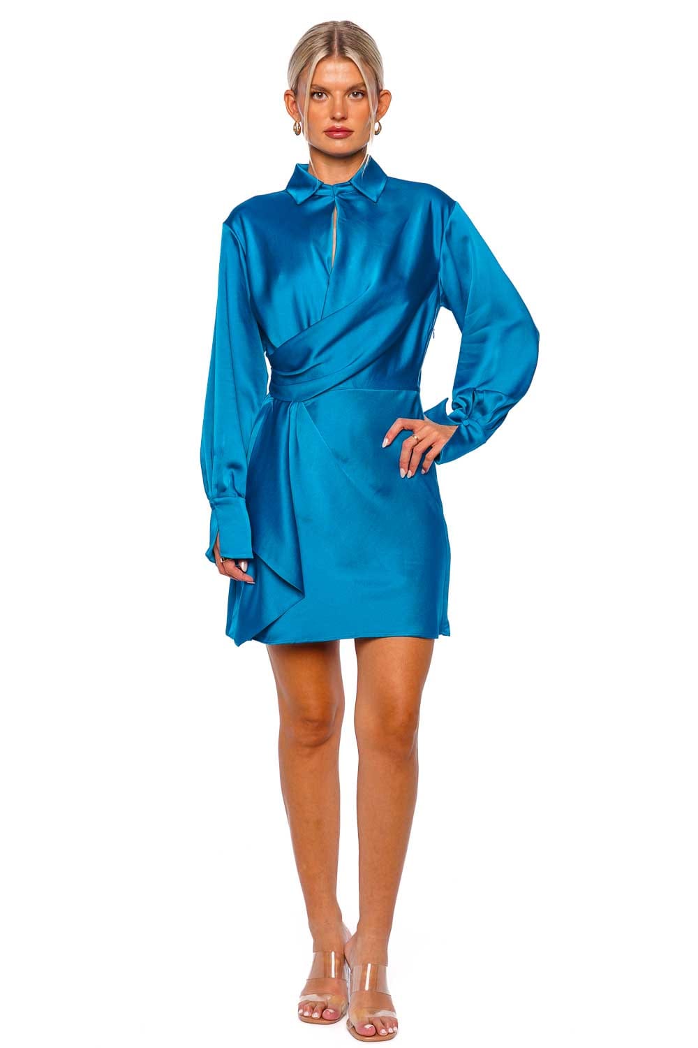 Jonathan Simkhai Talit Draped Front Mini Dress