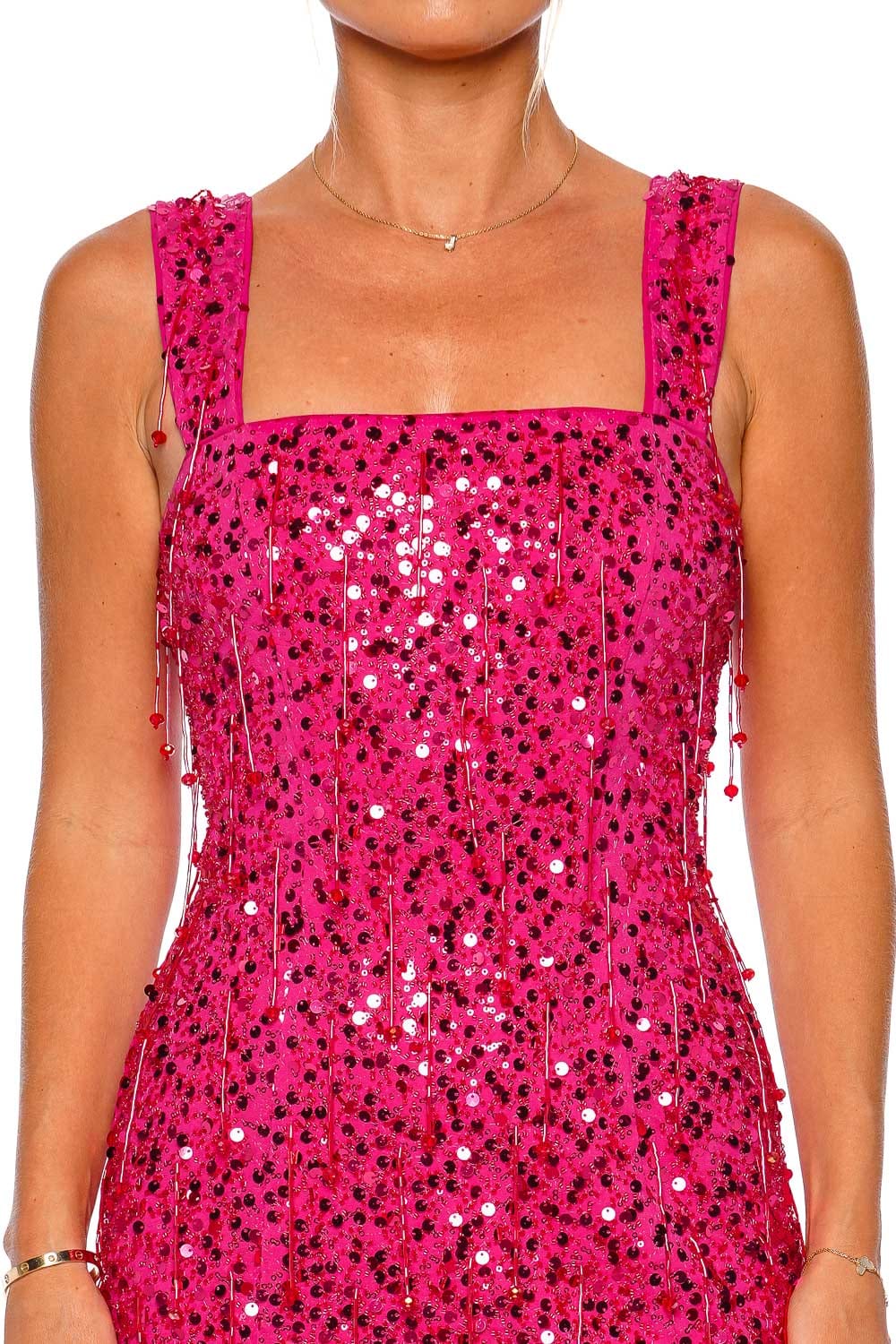 Jonathan Simkhai Noemi Amaranth Beaded Mini Dress