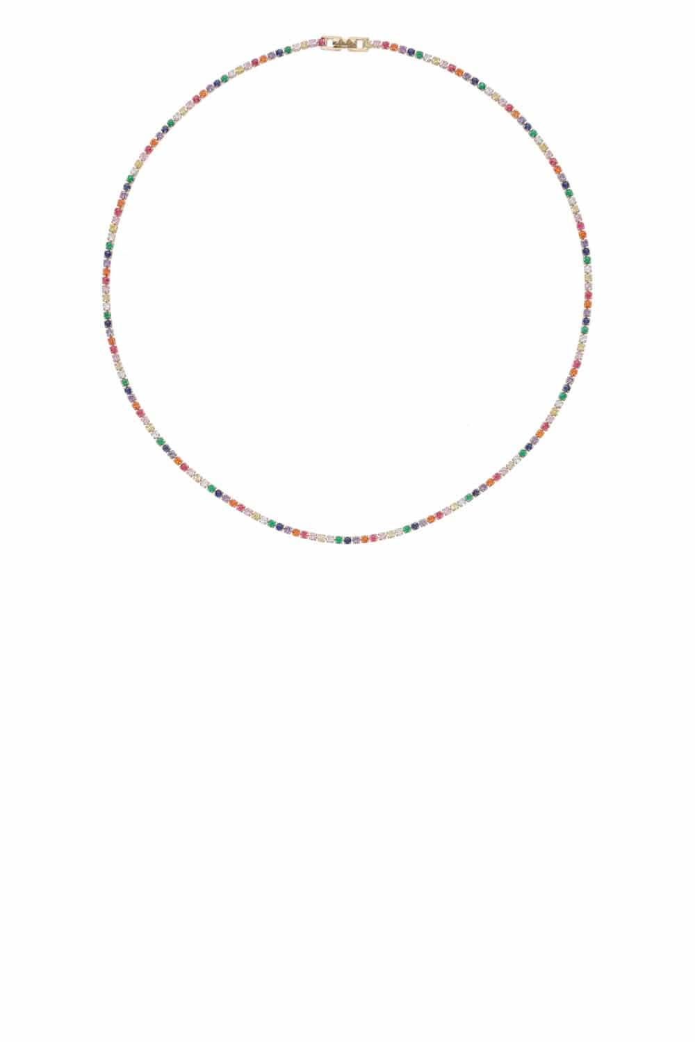 Nickho Rey Tish Rainbow Crystal Tennis Necklace