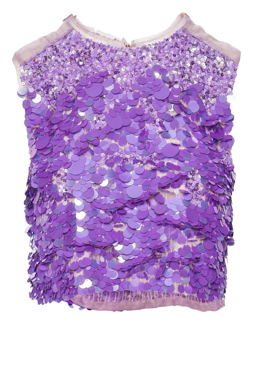 Aje. Celeste Lilac Sequin Shell Top