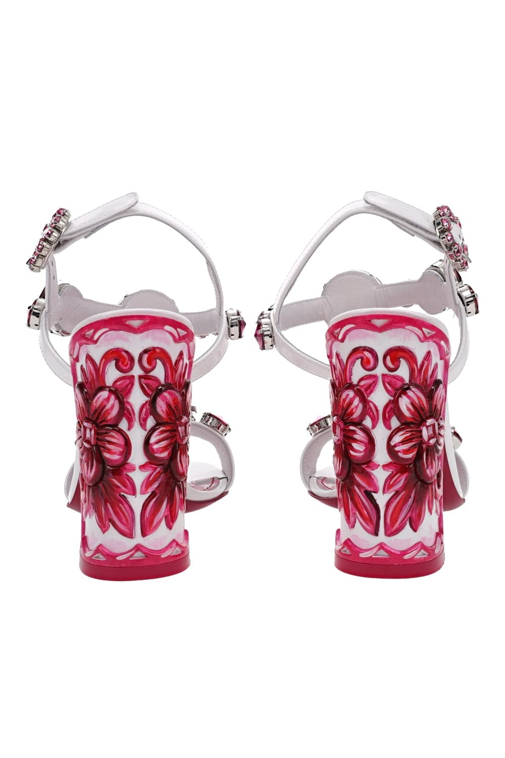 Dolce & Gabbana Jeweled Floral Heeled Sandals