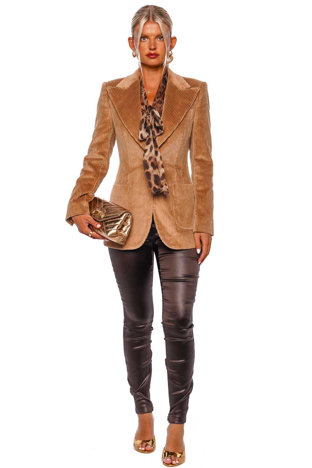 Dolce & Gabbana Single Breasted Corduroy Turlington Jacket