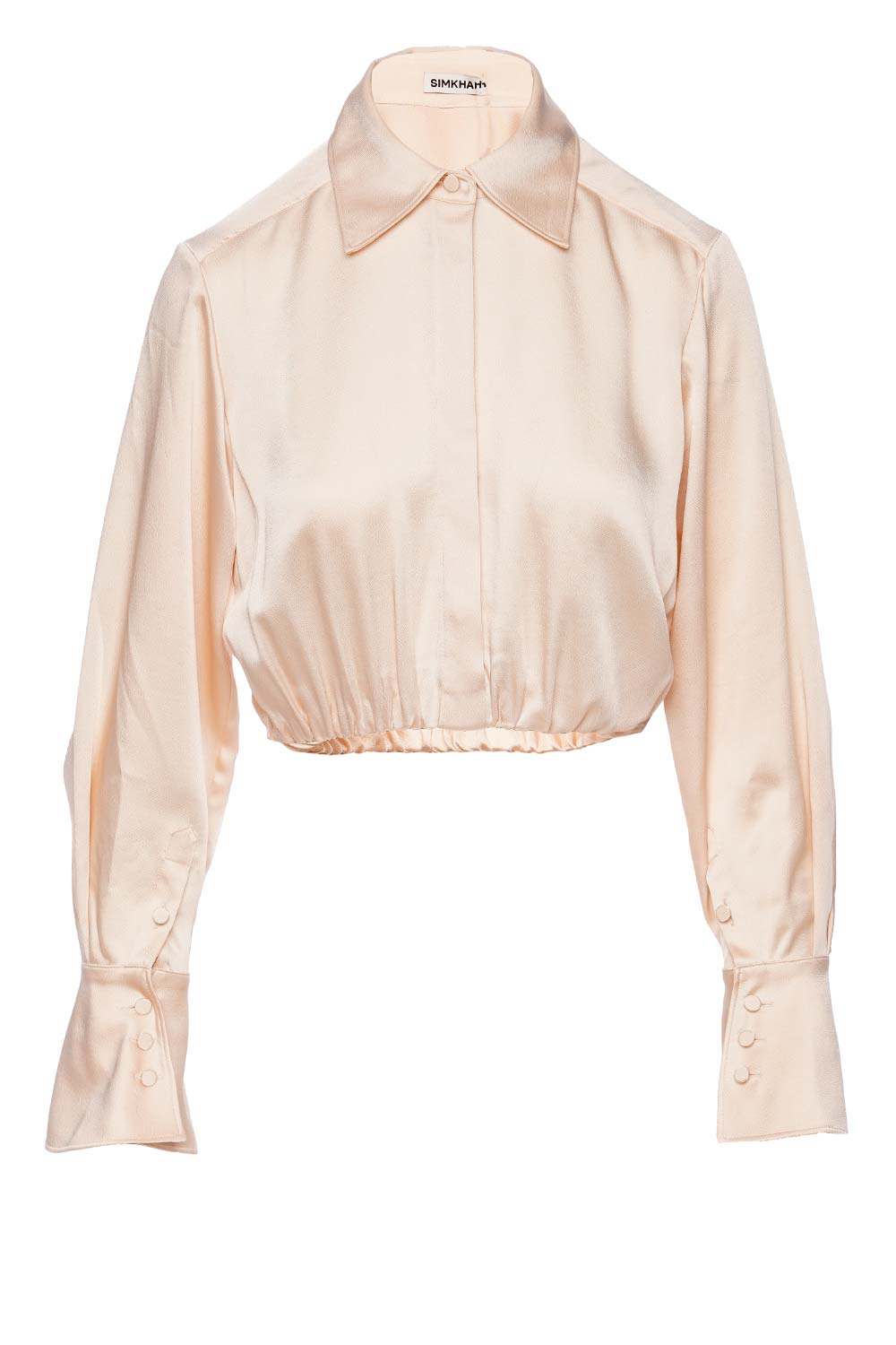 SIMKHAI Blythe Blush Cropped Button Down Top